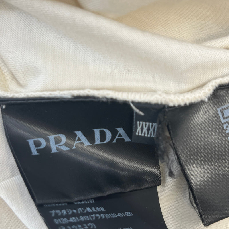 Men's Triangle Logo T-Shirt Cream Size 3XL
