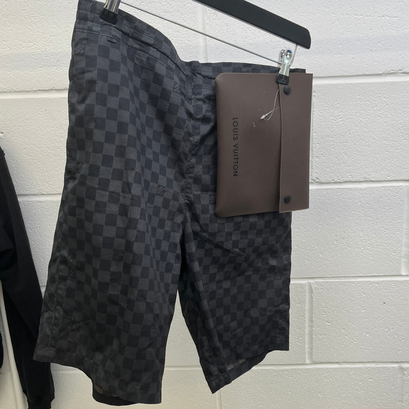Men's Damier Graphite Swim Shorts Black Size S