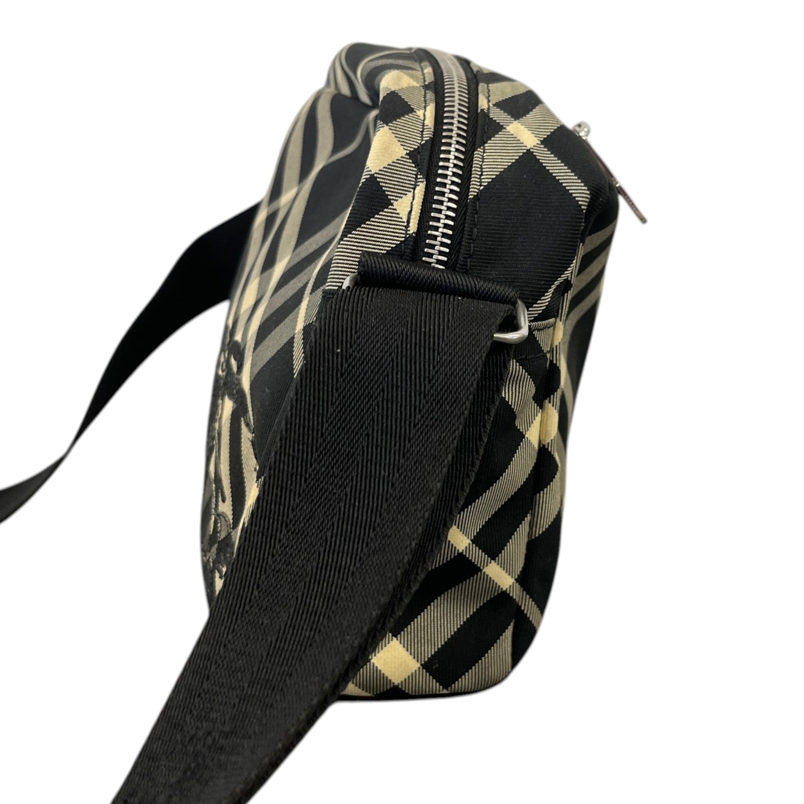 Men's Ekd Appliqué Checked Crossbody Messenger Bag Black - Photo 6