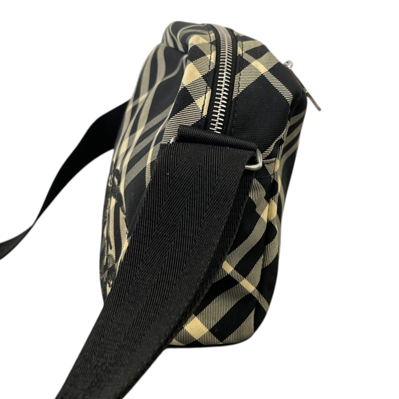 Men's Ekd Appliqué Checked Crossbody Messenger Bag Black
