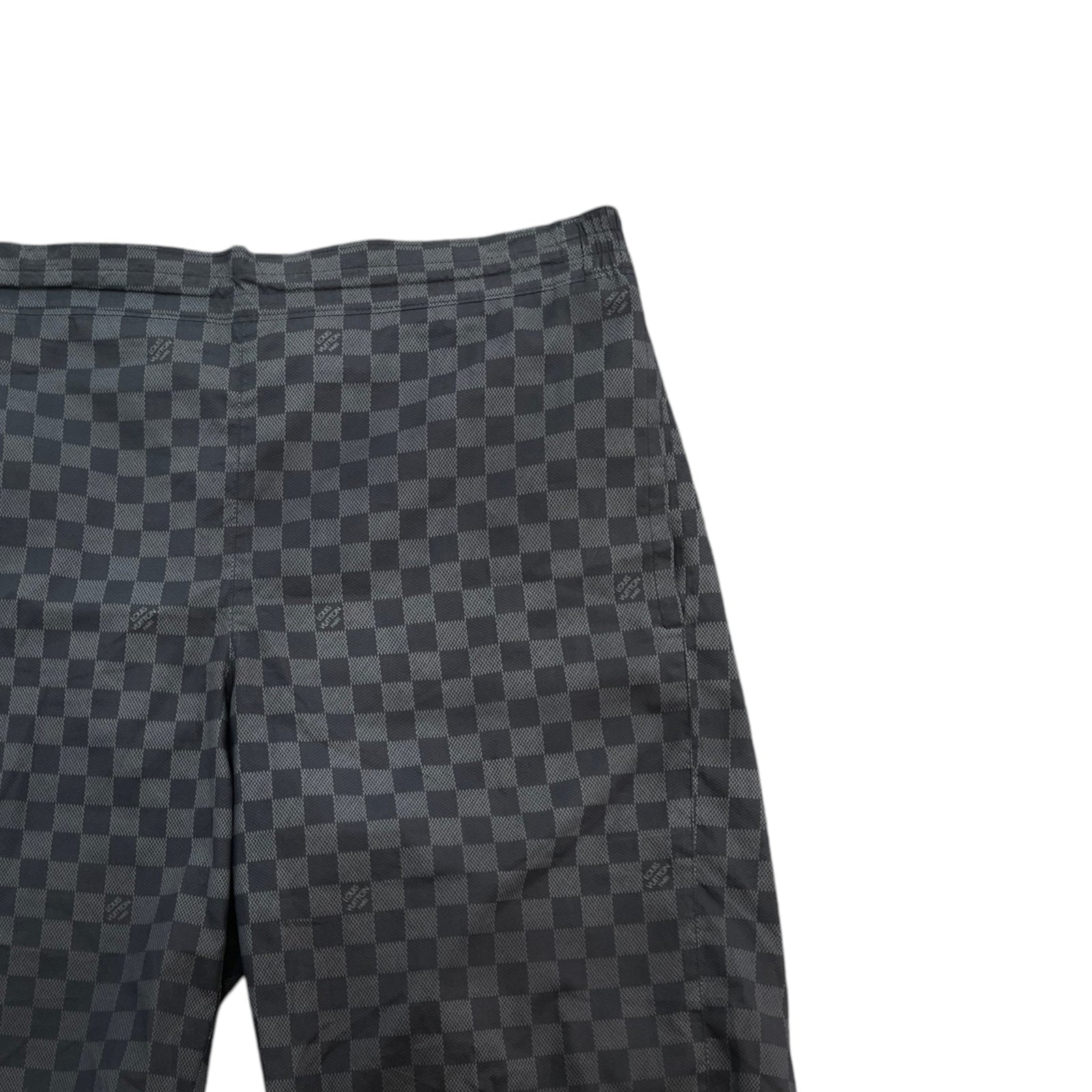 Men's Damier Graphite Swim Shorts Black Size S - Photo 3