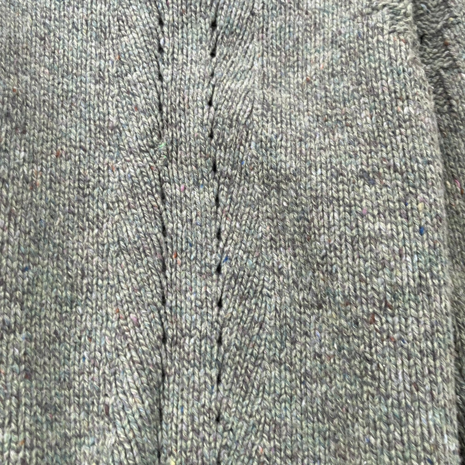 Men's Openwork Knit Sweatshirt Green Size L - Photo 6