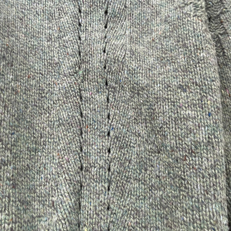 Men's Openwork Knit Sweatshirt Green Size L