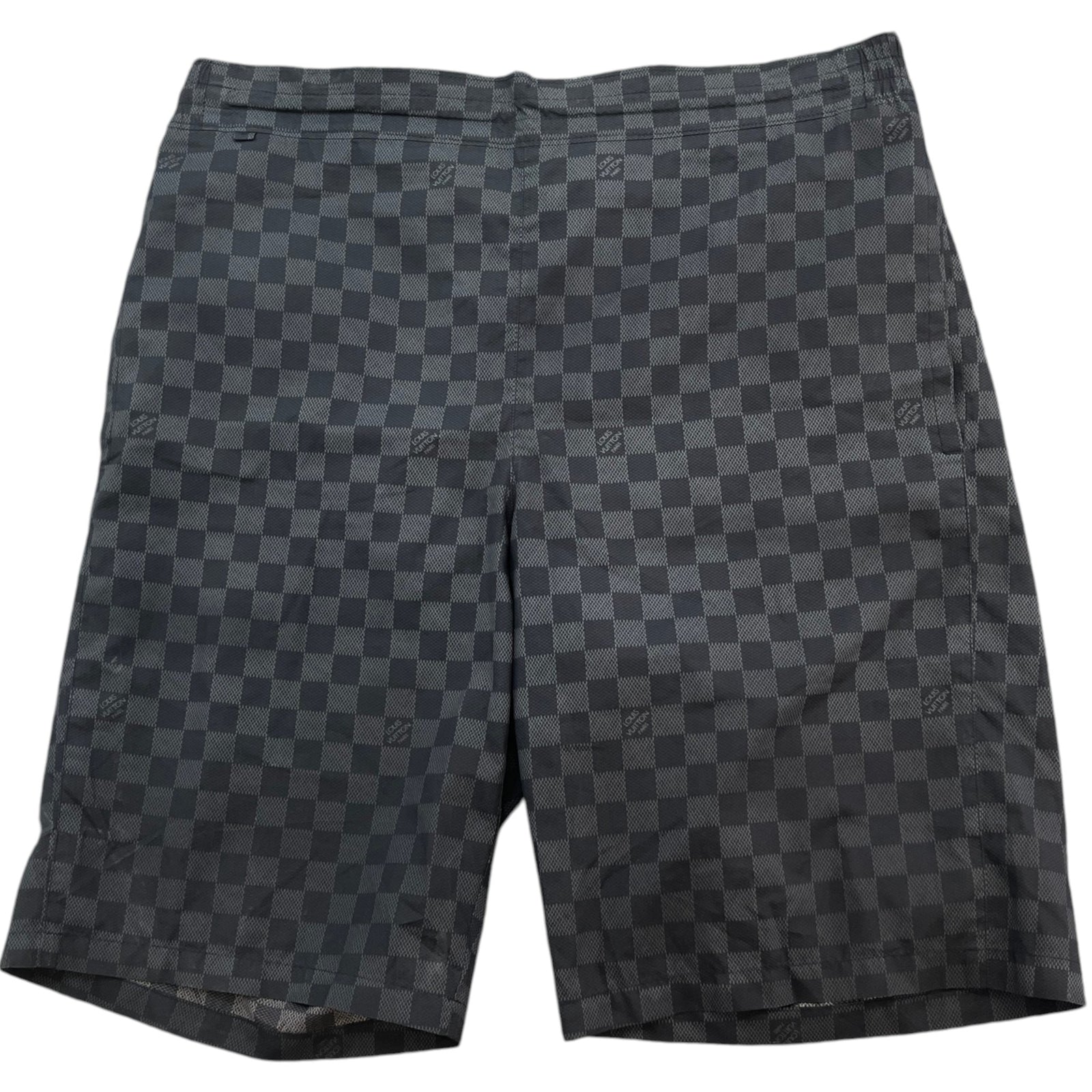 Men's Damier Graphite Swim Shorts Black Size S - Photo 1