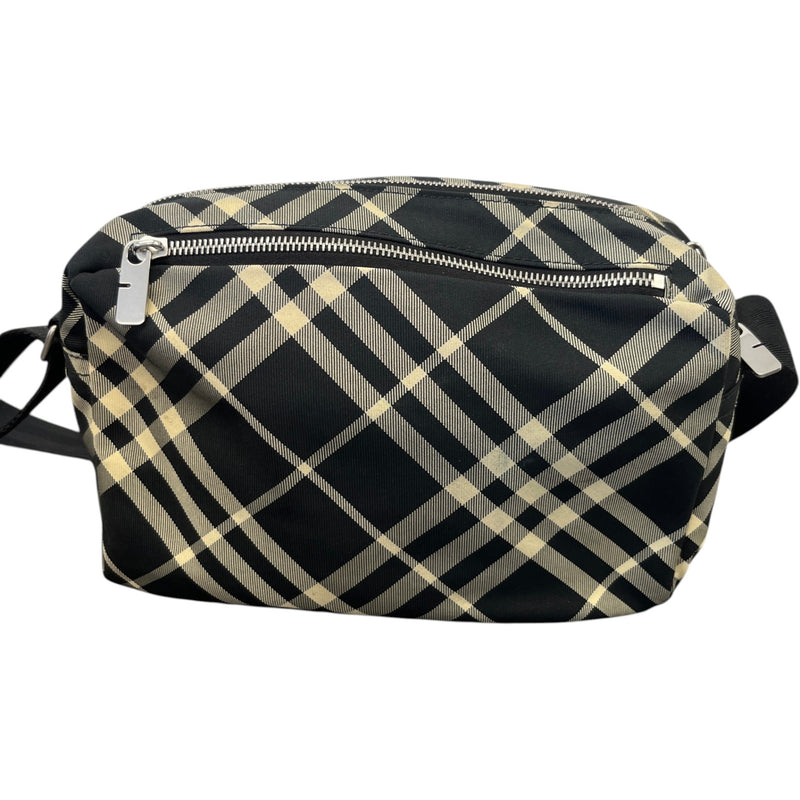 Men's Ekd Appliqué Checked Crossbody Messenger Bag Black