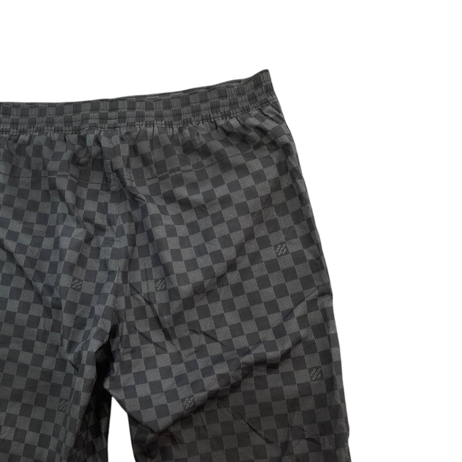 Men's Damier Graphite Swim Shorts Black Size S - Photo 4
