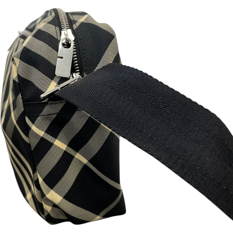 Men's Ekd Appliqué Checked Crossbody Messenger Bag Black