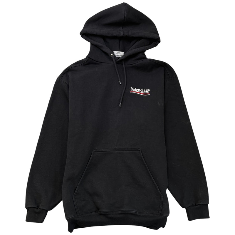 Men's Embroidered Logo Hoodie Black Size S