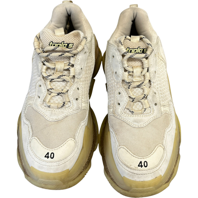 Men's Triple S Low Trainers Beige Size EU 40 / UK 6