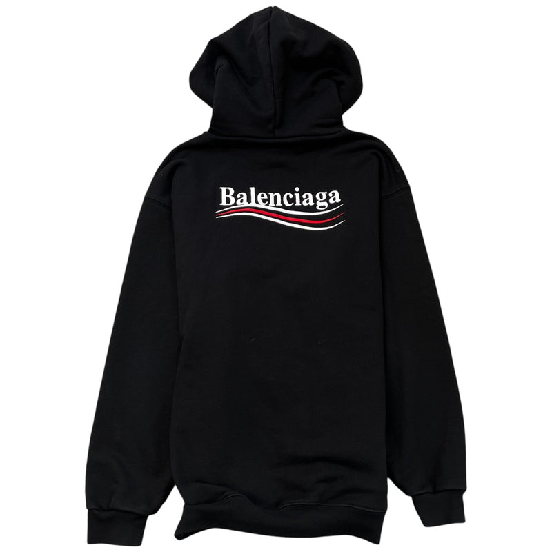 Men's Embroidered Logo Hoodie Black Size S