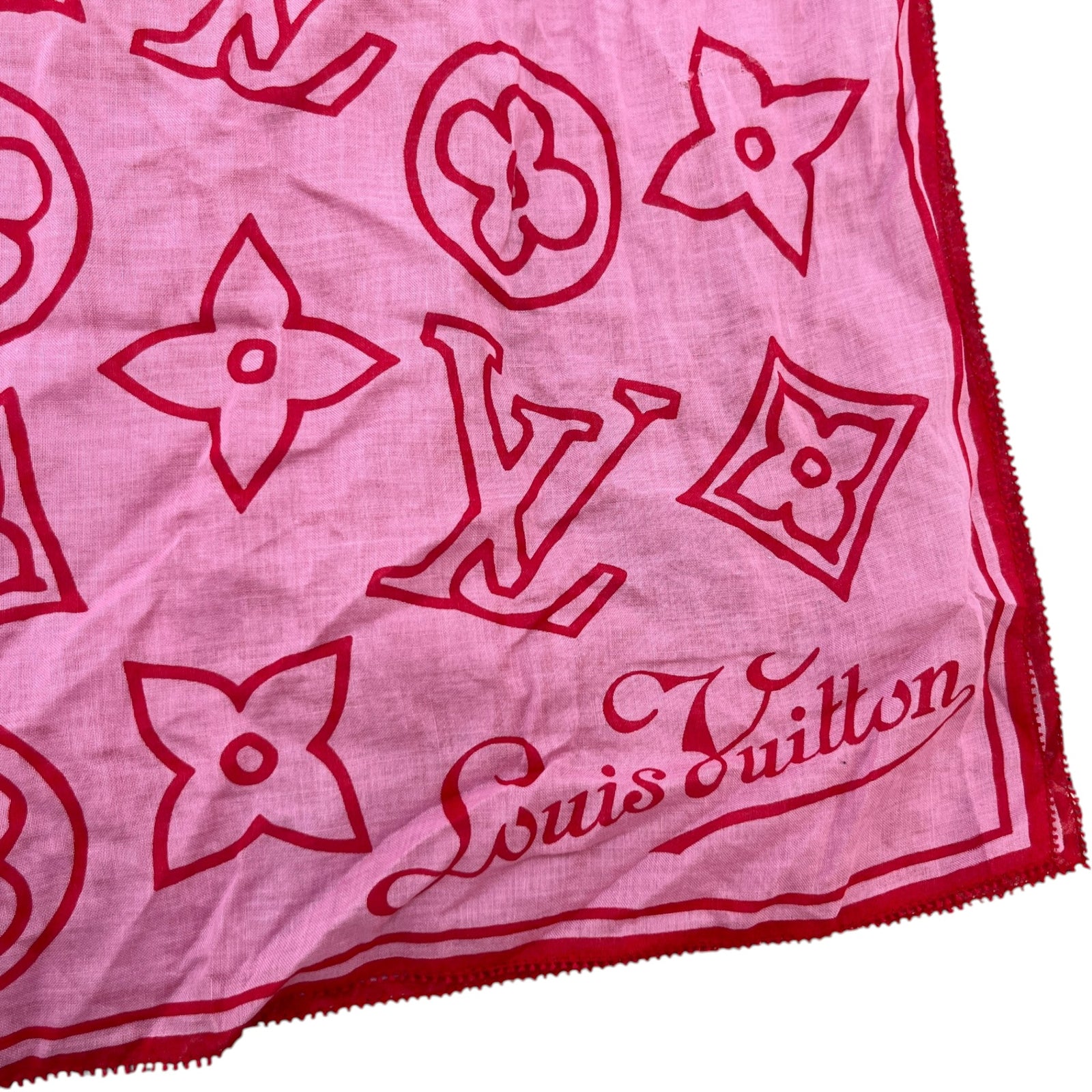 Women's Monogram Pareo Scarf Pink - Photo 3
