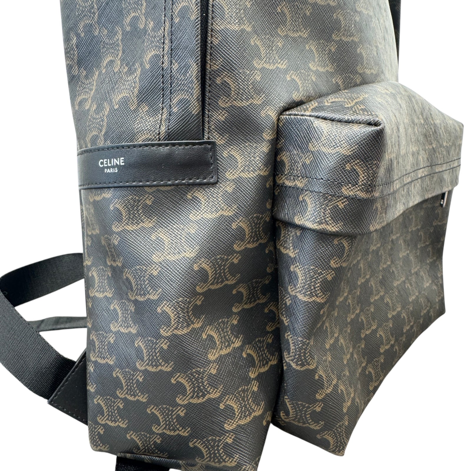 Men's Medium Triomphe Canvas Backpack Black - Photo 7