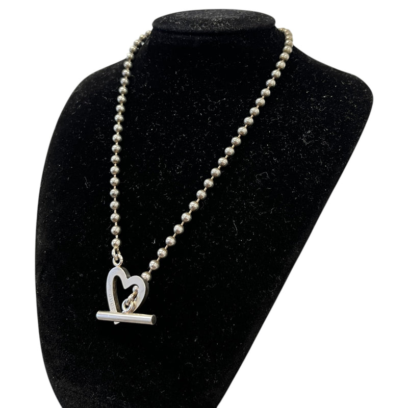 Women's Heart Toggle Necklace Silver