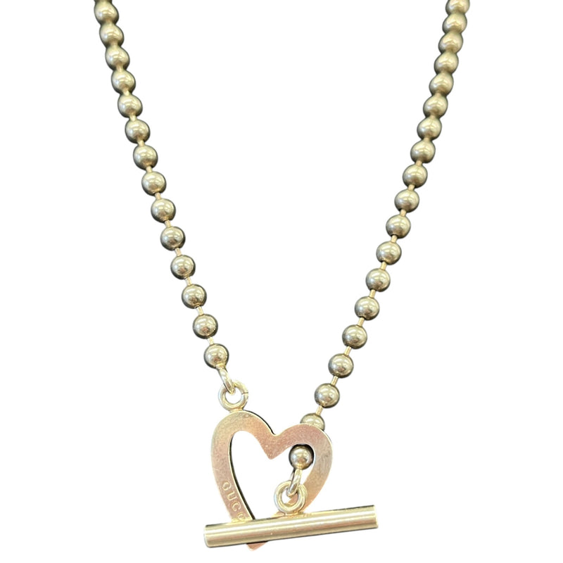 Women's Heart Toggle Necklace Silver