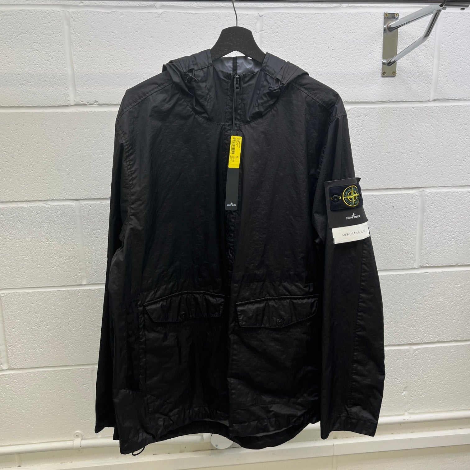 Men's Membrana 3L Tc Windbreaker Black Size XL - Photo 10