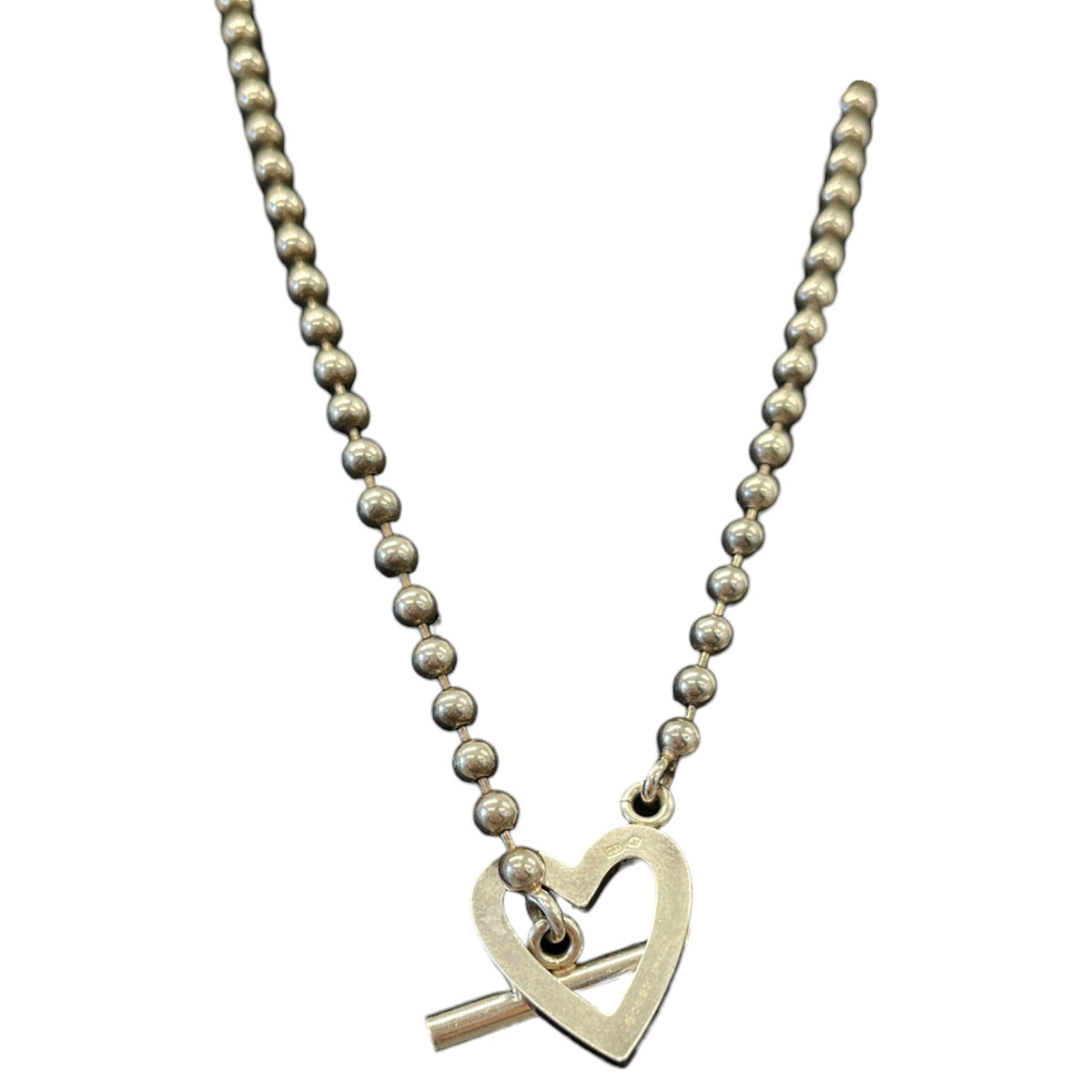 Women's Heart Toggle Necklace Silver - Photo 2