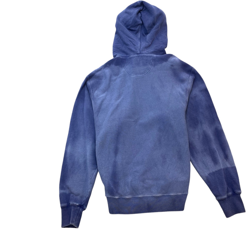 Men's Distressed Interlocking G Hoodie Blue Size XS