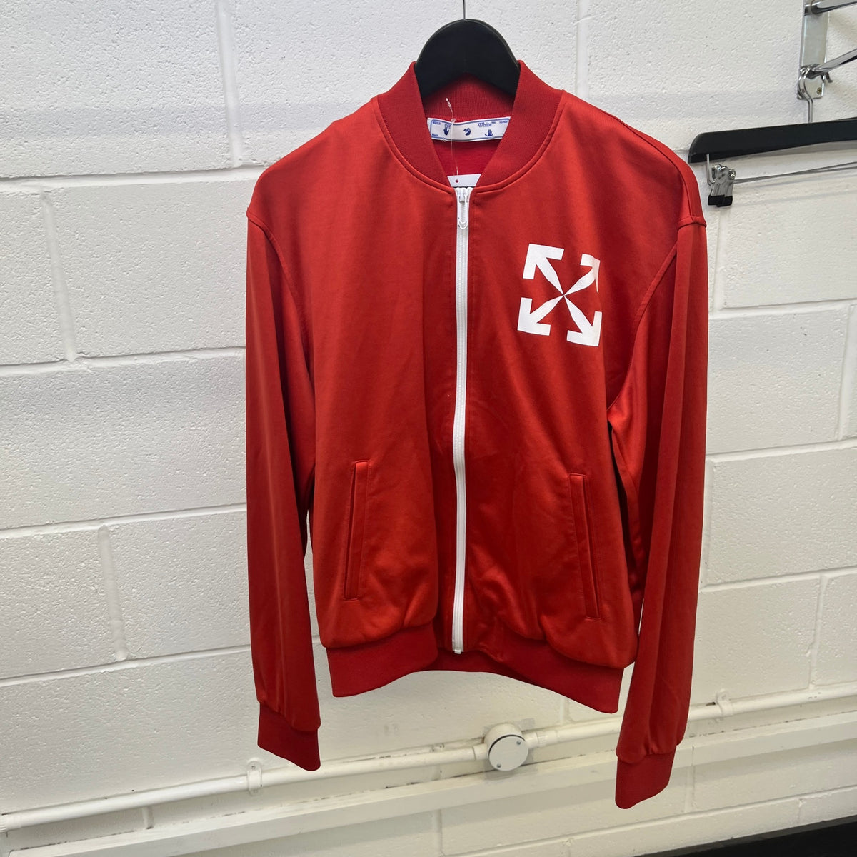 Men's Single Arrow Track Jacket Orange Size S - Photo 8