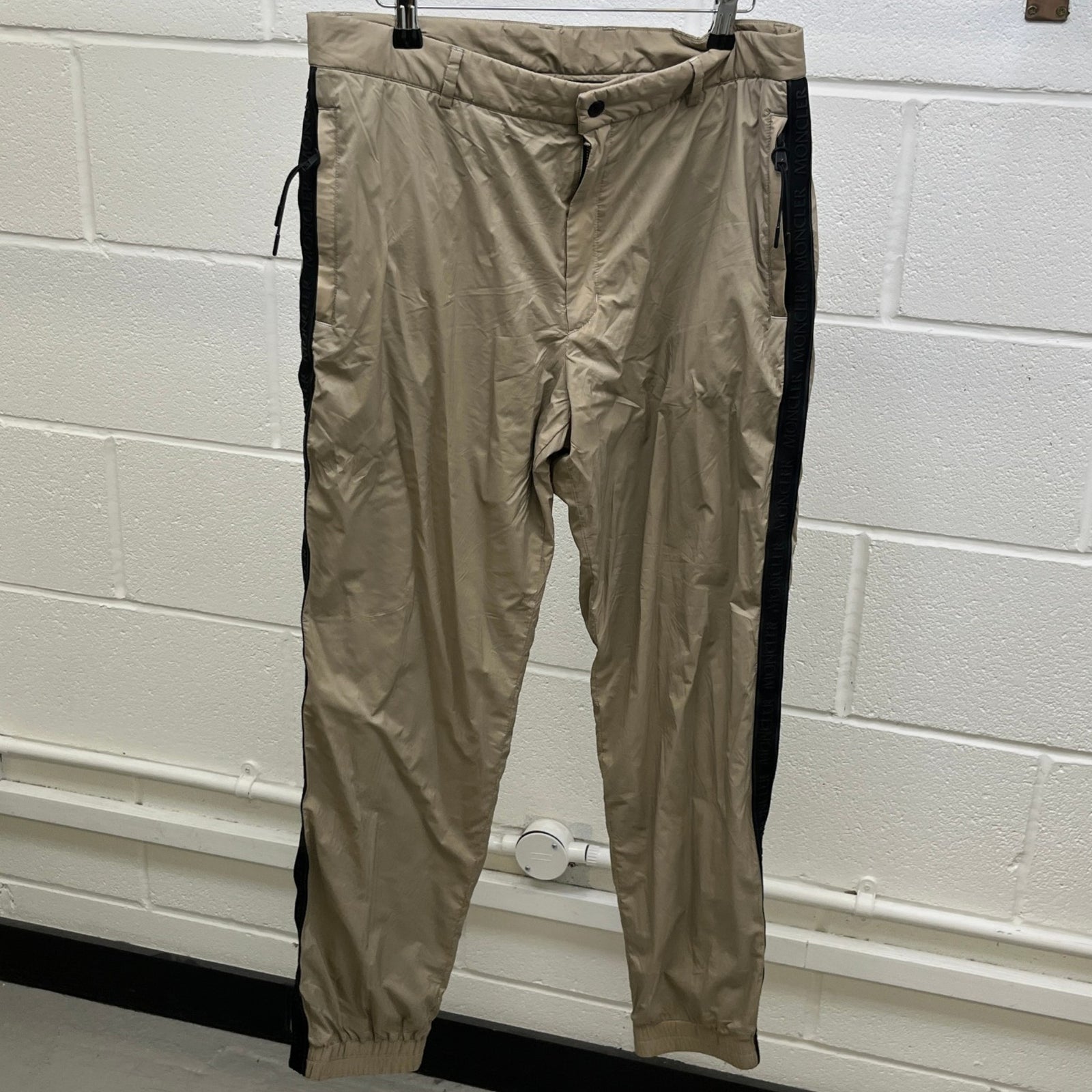 Men's Tape Logo Trousers Beige Size M / W32 - Photo 9