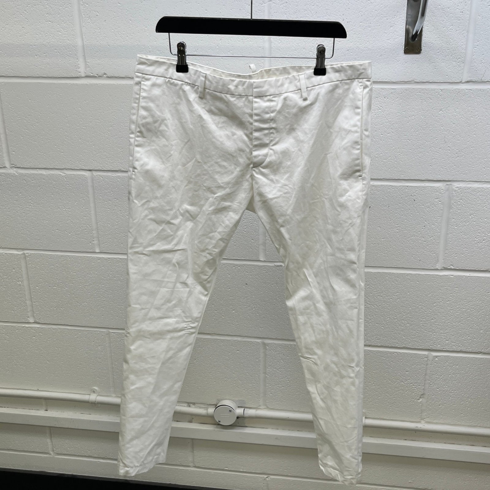 Men's Plain Trousers White Size XL / W36 - Photo 8