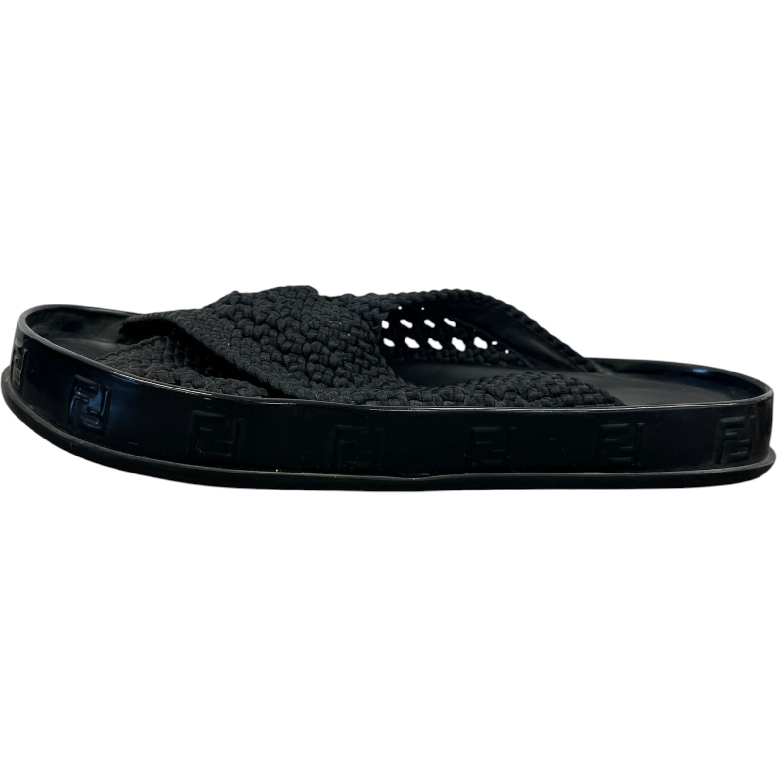 Women's Ff Rafia Sandals Black Size EU 38 / UK 5 - Photo 5