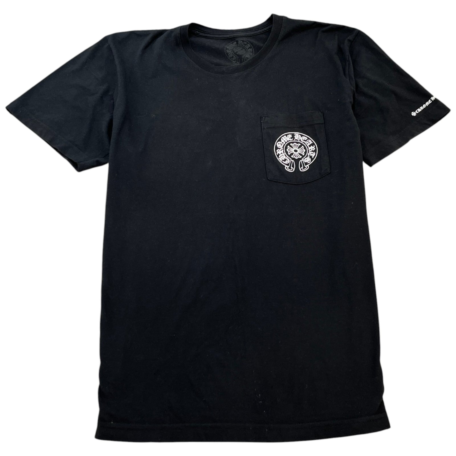 Men's Horseshoe Logo Print T-Shirt Black Size L - Photo 1