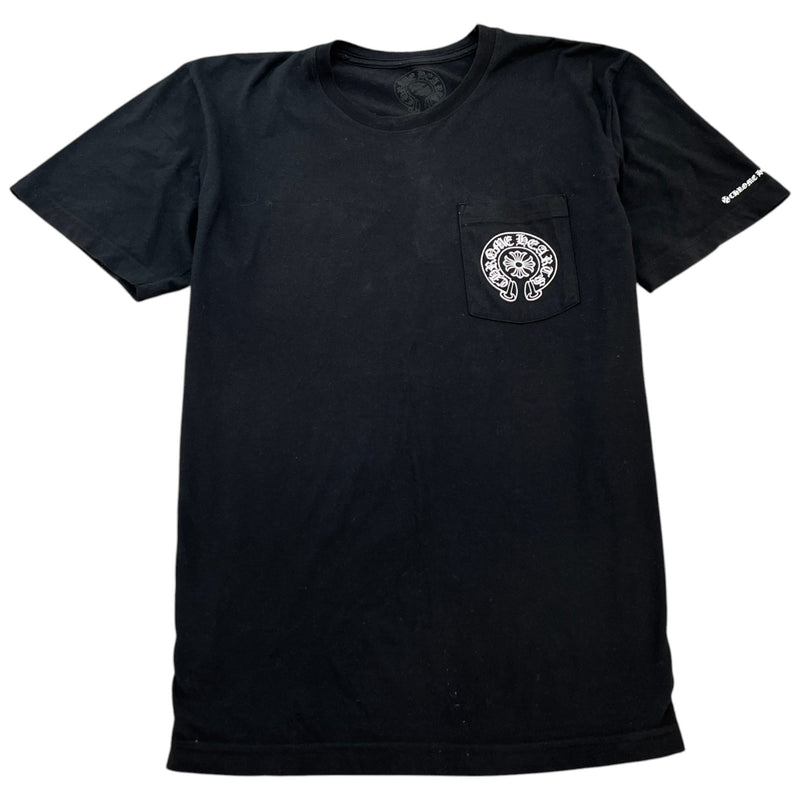 Men's Horseshoe Logo Print T-Shirt Black Size L