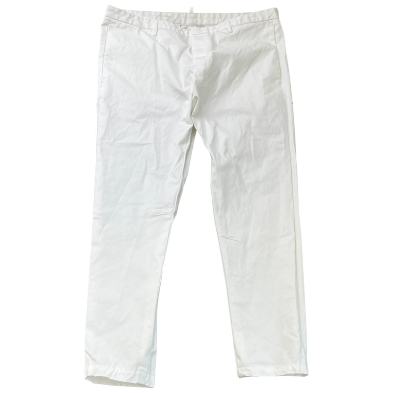 Men's Plain Trousers White Size XL / W36