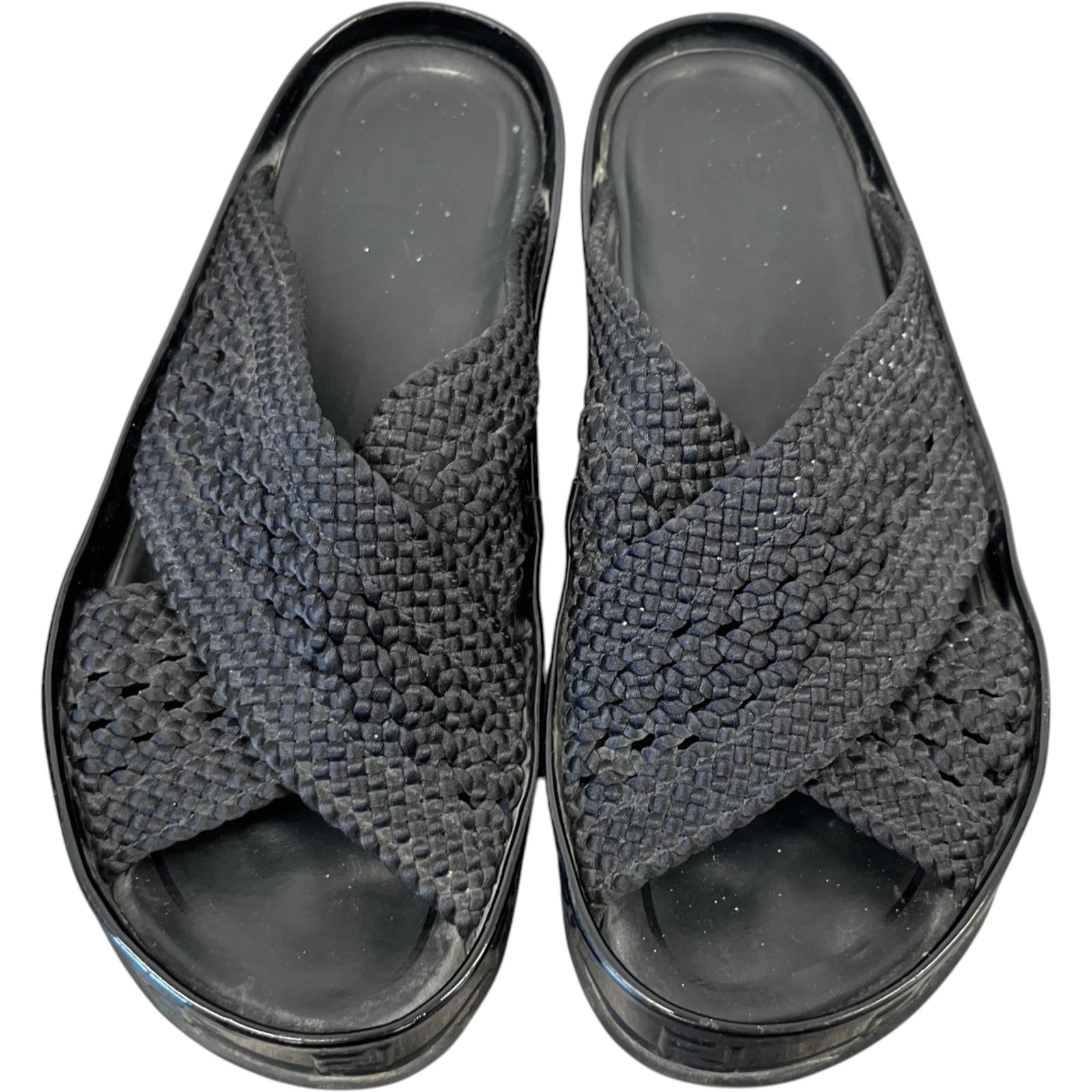 Women's Ff Rafia Sandals Black Size EU 38 / UK 5 - Photo 6