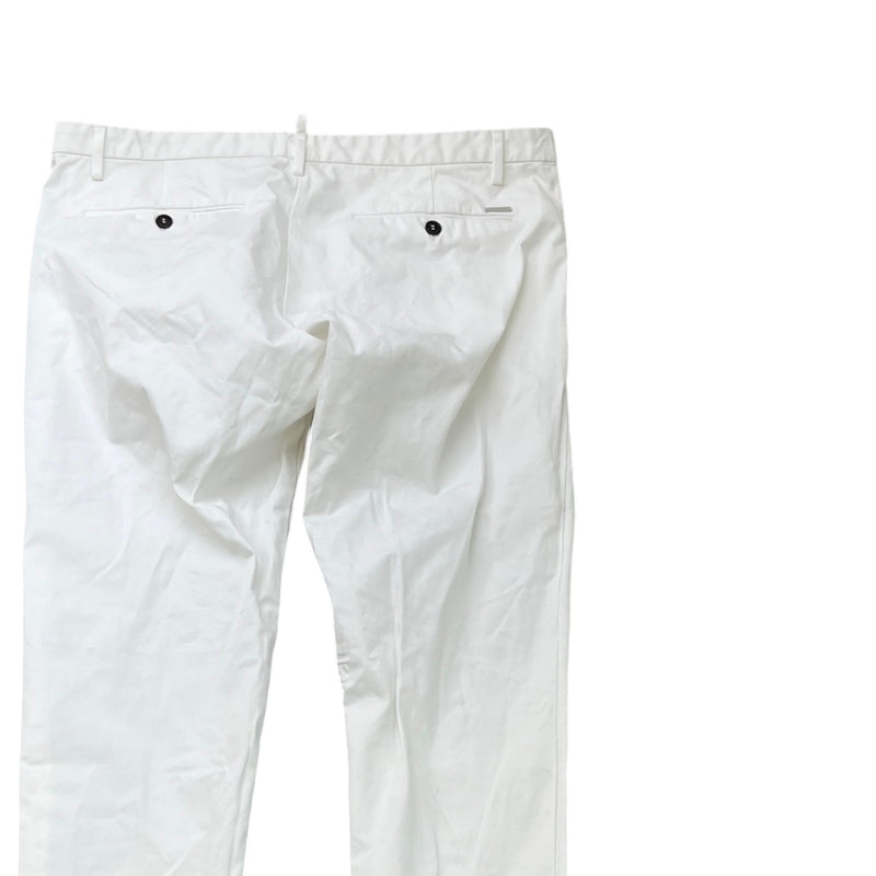 Men's Plain Trousers White Size XL / W36