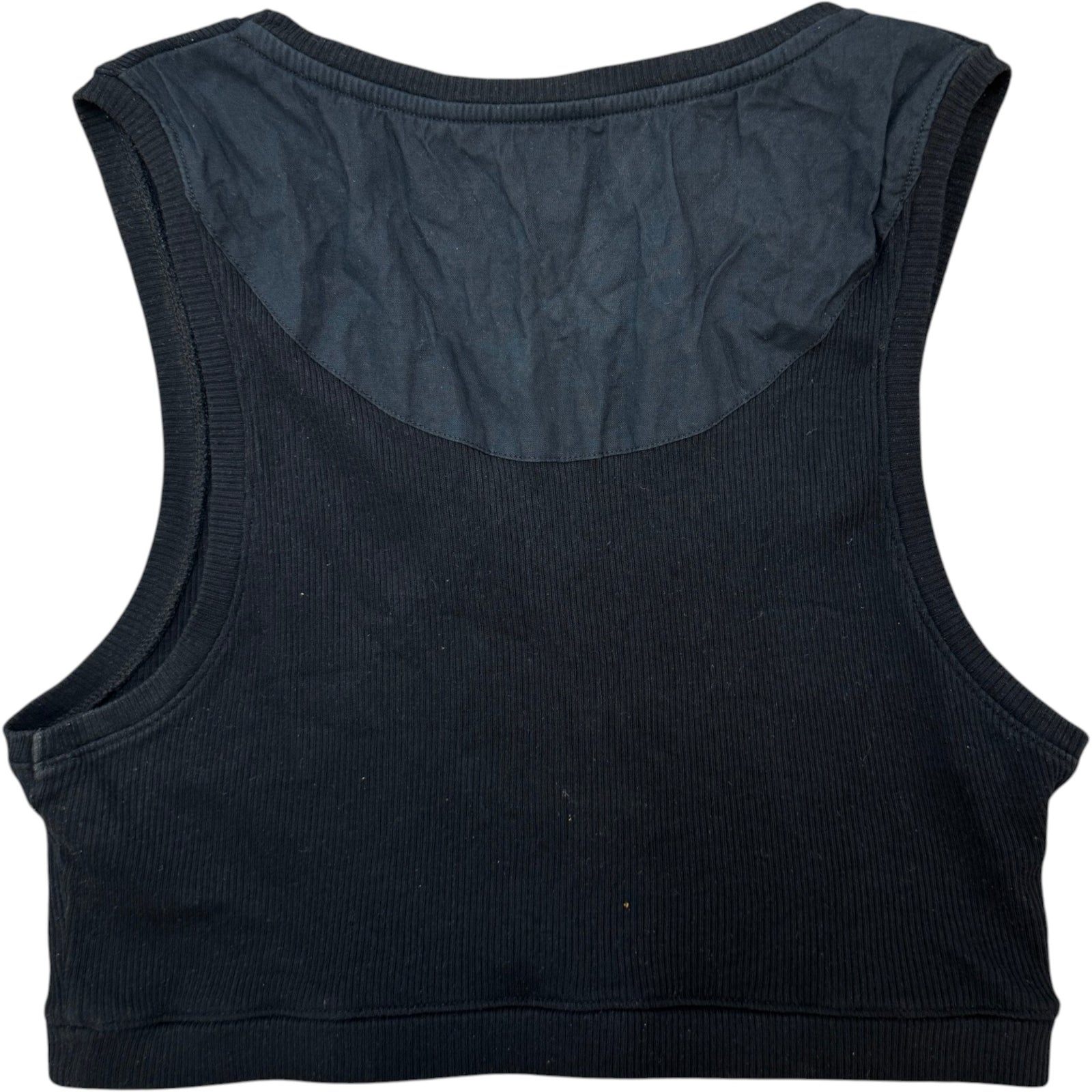 Women's Embroidered Anagram Croppped Tank Top Black Size L / UK 12 - Photo 2
