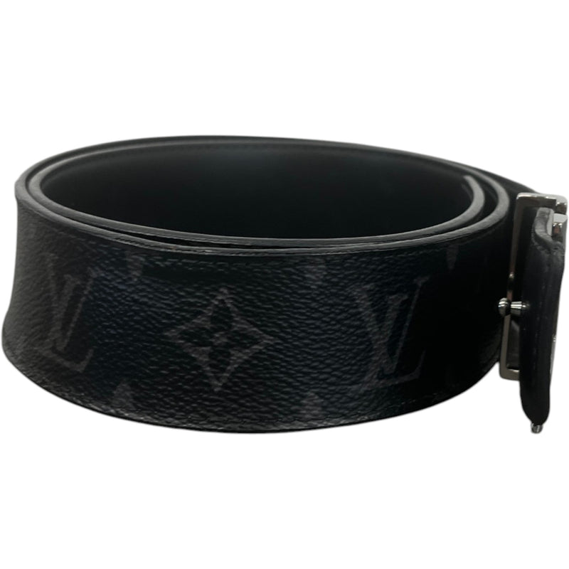 Men's Lv Initials Belt Black Size Waist 36"