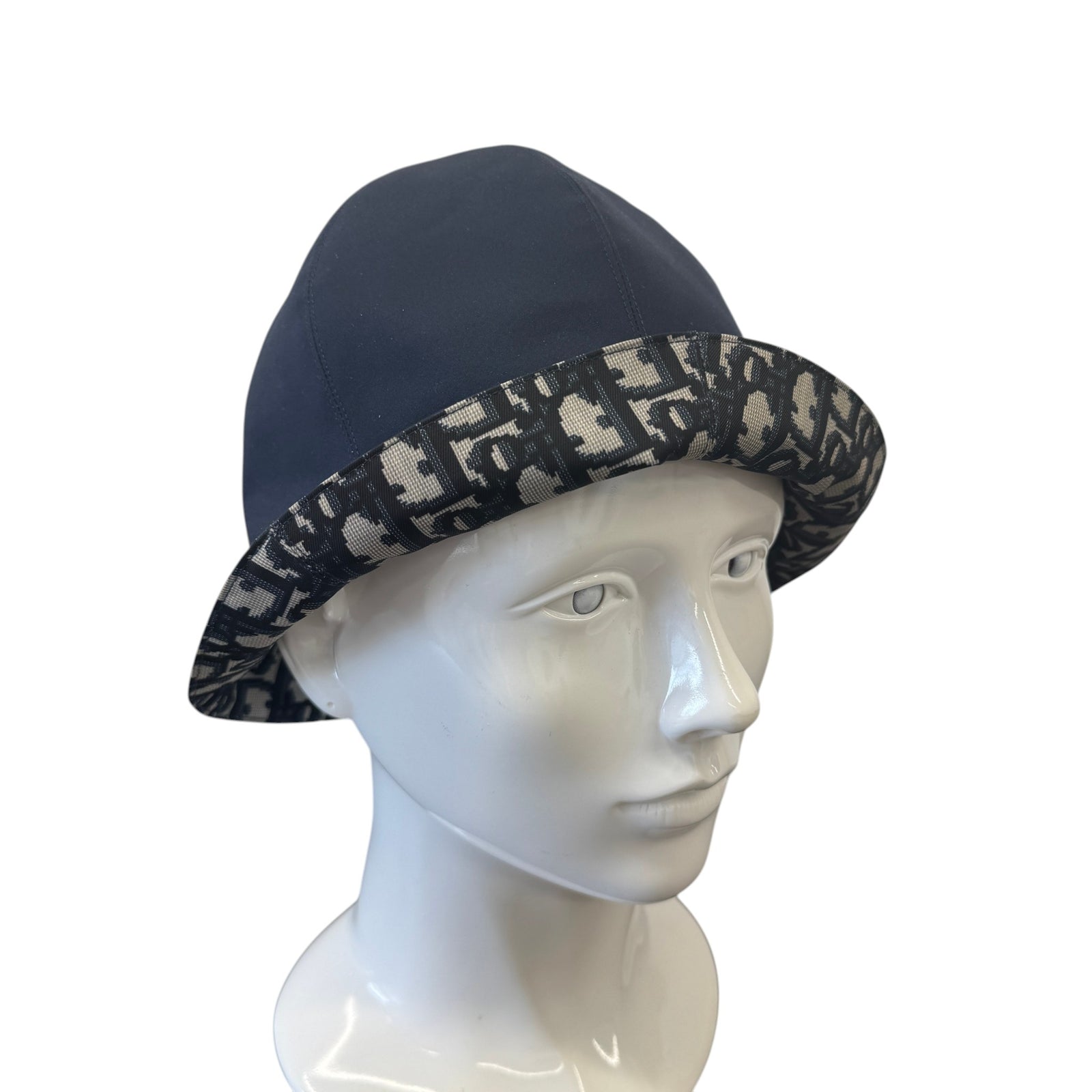 Women's Reversible Tulipe Oblique Bucket Hat Navy Size S - Photo 2