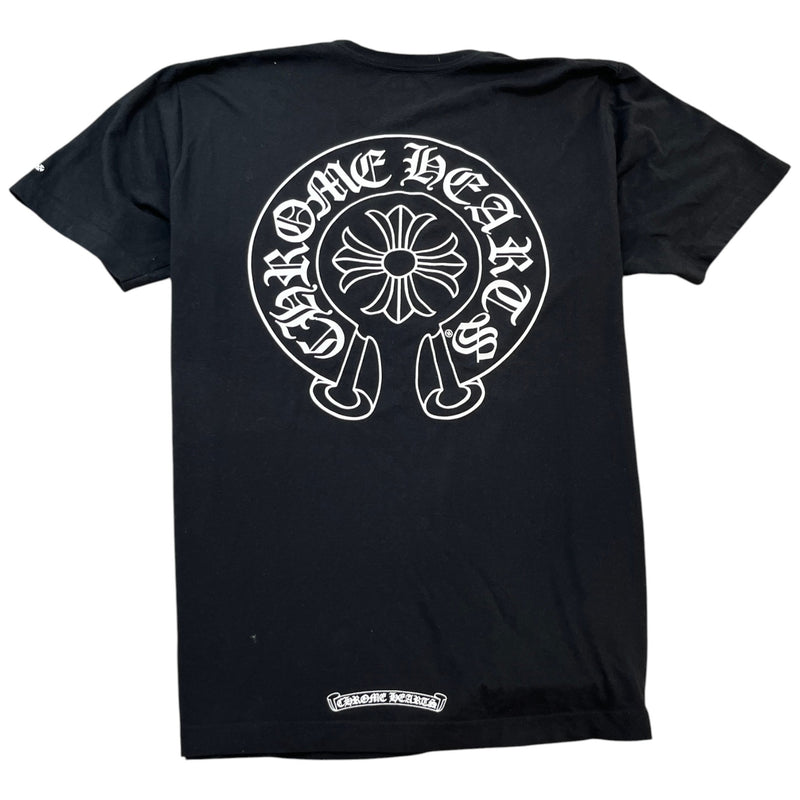 Men's Horseshoe Logo Print T-Shirt Black Size L