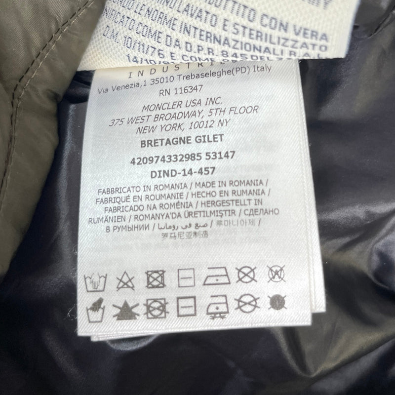Men's Bretagne Grenoble Gilet Khaki Size 2 / M