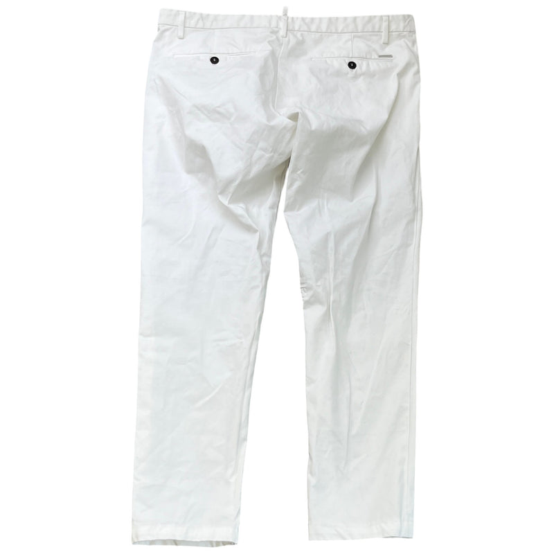 Men's Plain Trousers White Size XL / W36