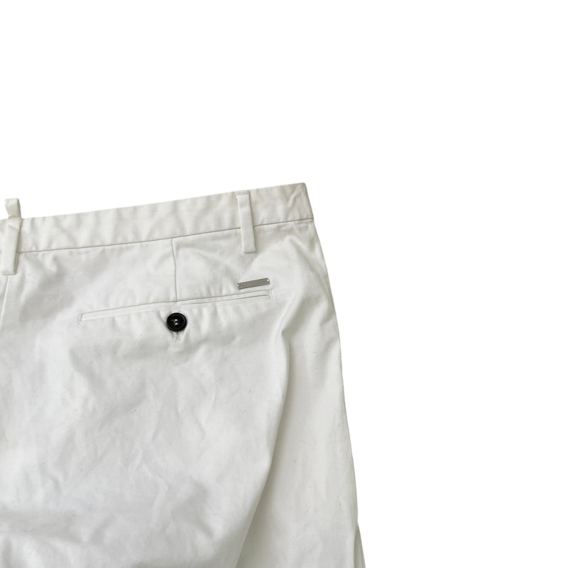 Men's Plain Trousers White Size XL / W36