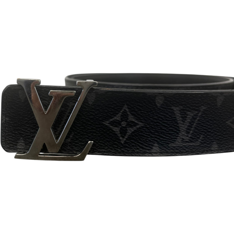 Men's Lv Initials Belt Black Size Waist 36"