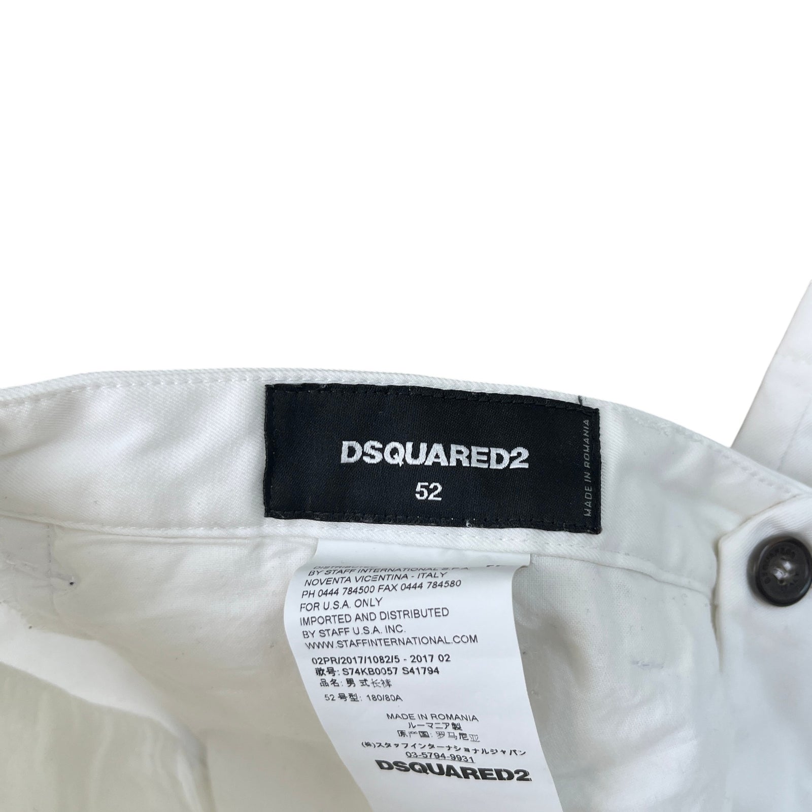 Men's Plain Trousers White Size XL / W36 - Photo 7