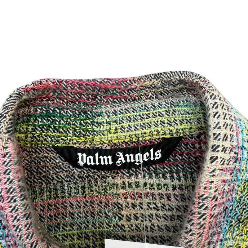 Men's Jacquard Logo Print OverShirt Multi-Coloured Size L