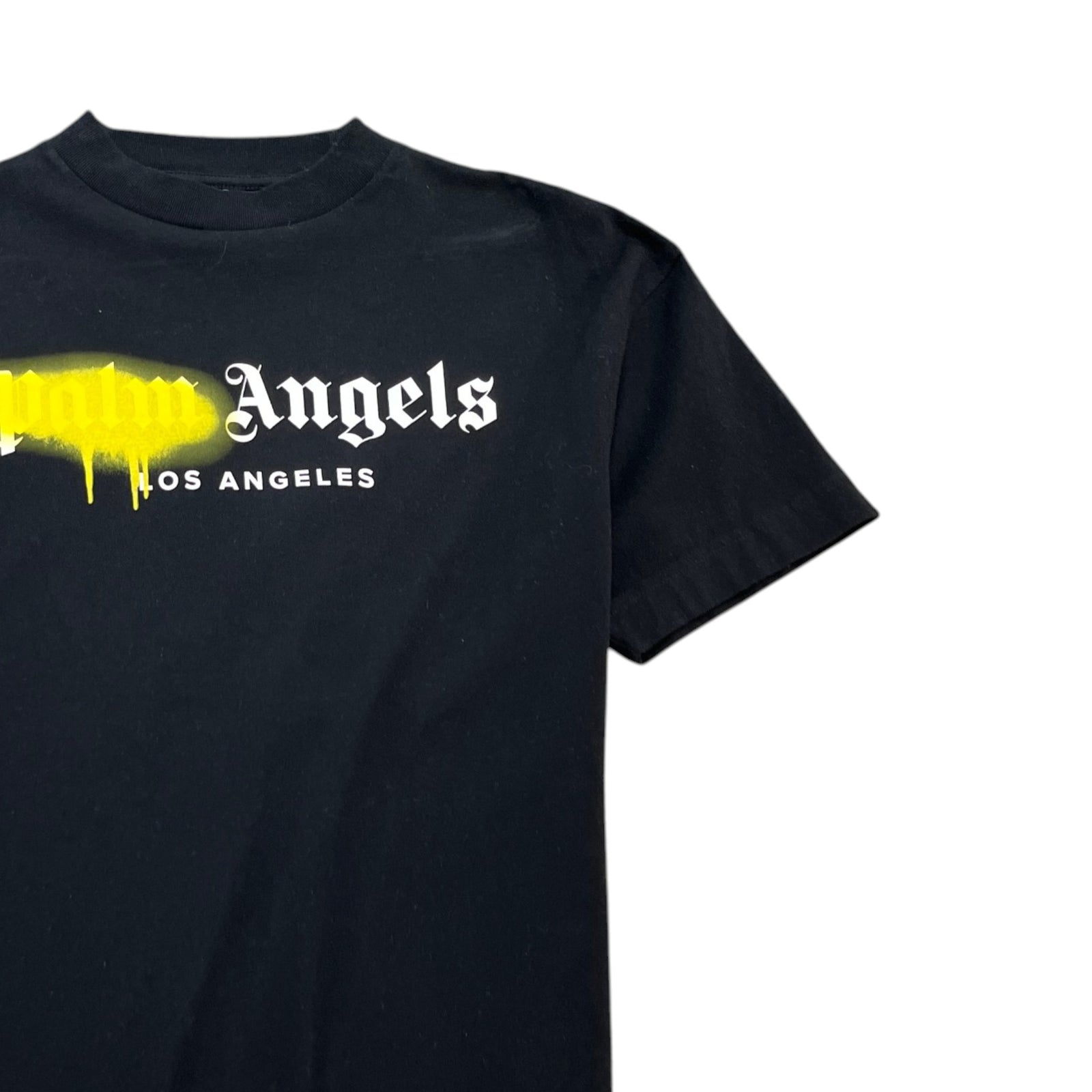 Men's La Sprayed Logo T-Shirt Black Size XS - Photo 3