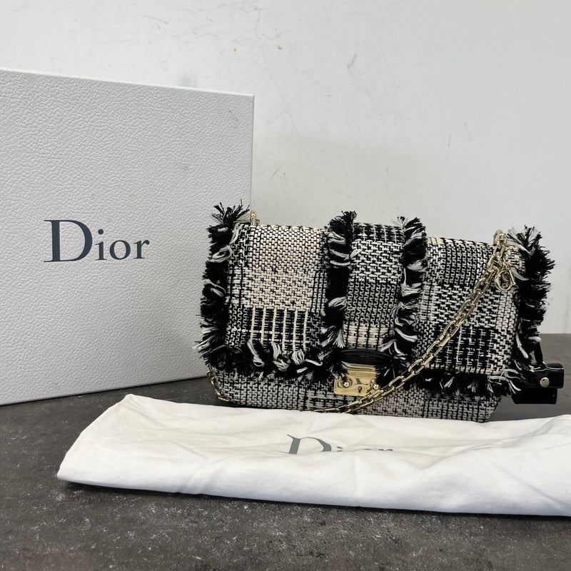 Women's Miss Dior Braided Handbag Black
