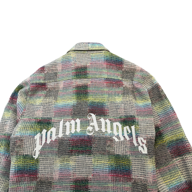 Men's Jacquard Logo Print OverShirt Multi-Coloured Size L