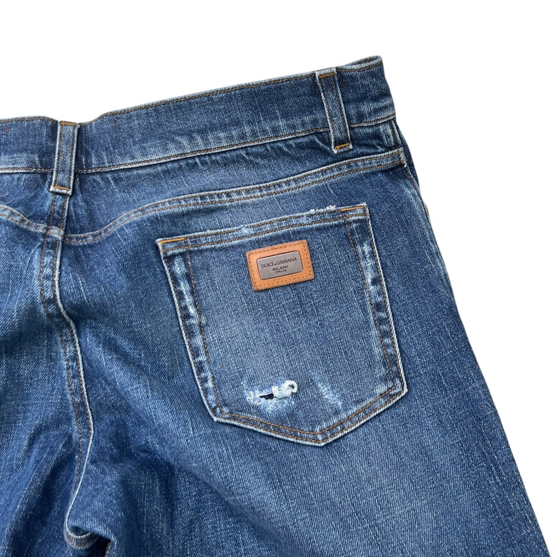 Men's Distressed Jeans Blue Size XL / W36