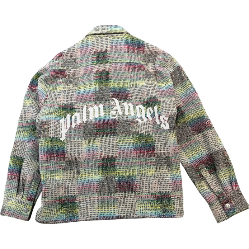 Men's Jacquard Logo Print OverShirt Multi-Coloured Size L