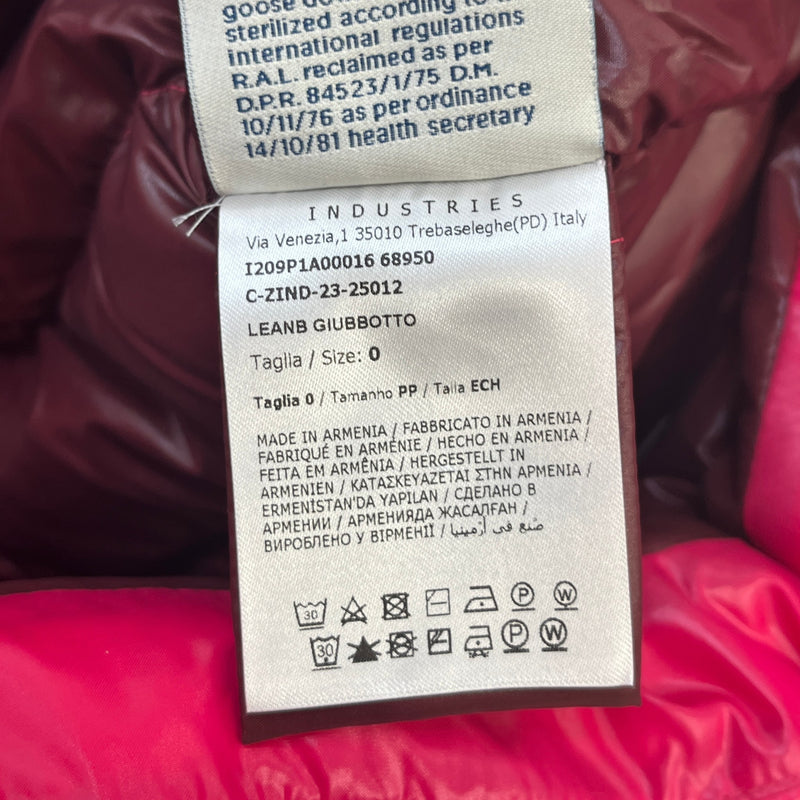Women's Leanb Down Jacket Pink Size 0 / UK 8
