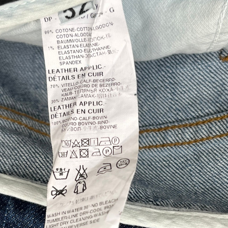 Men's Distressed Jeans Blue Size XL / W36