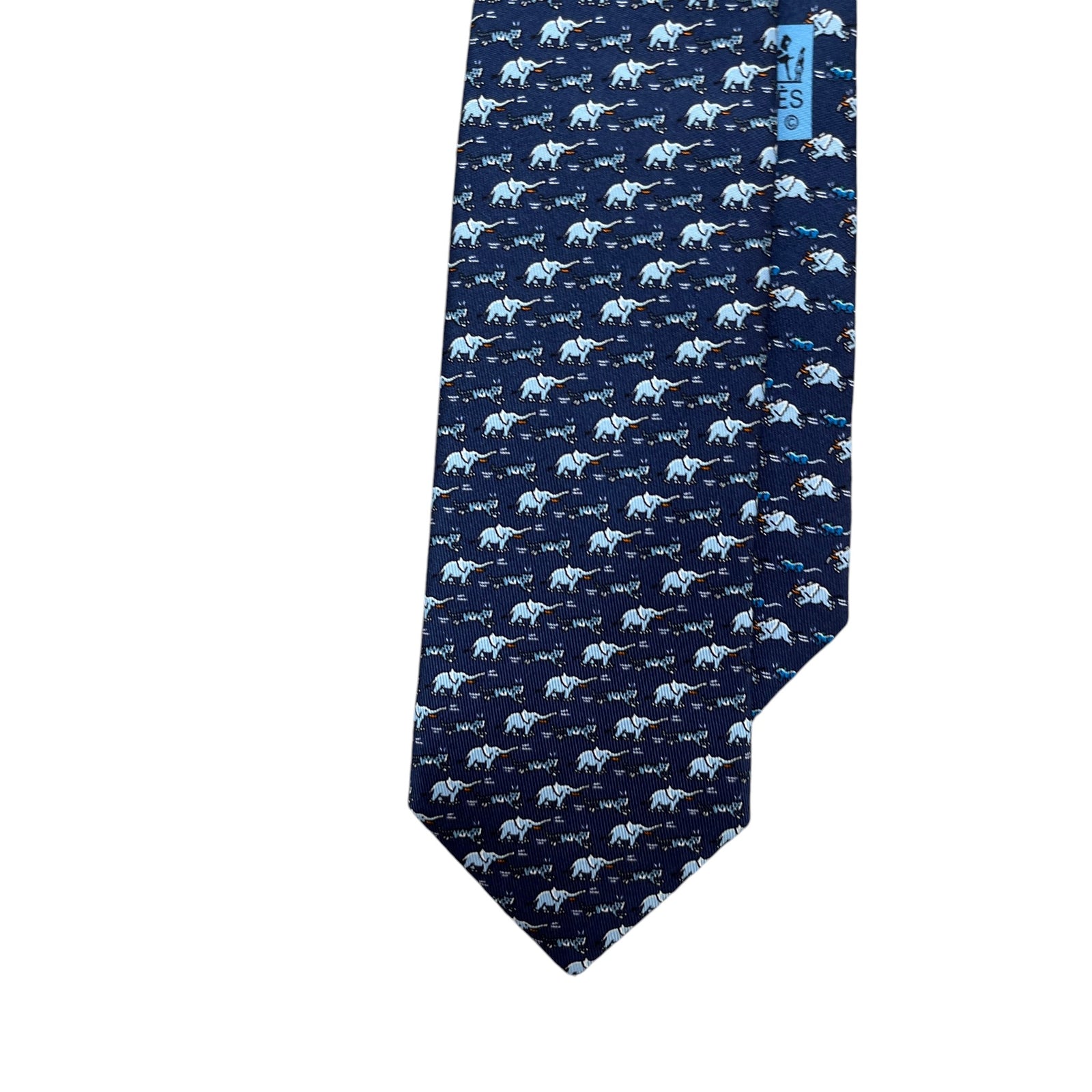 Men's Elephant Tie Navy - Photo 3