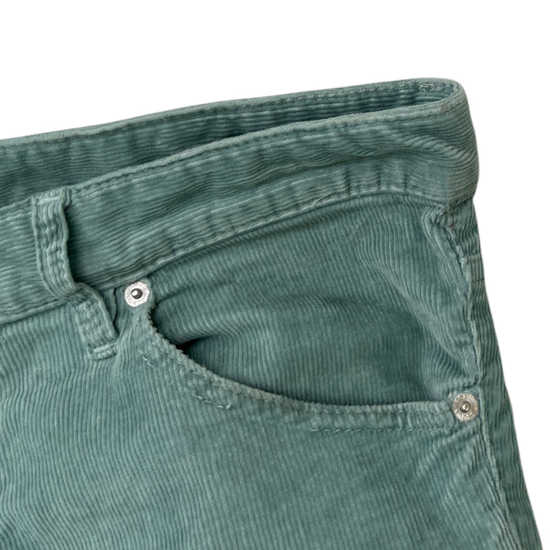Men's Tab Logo Ribbed Jeans Green Size L / W34