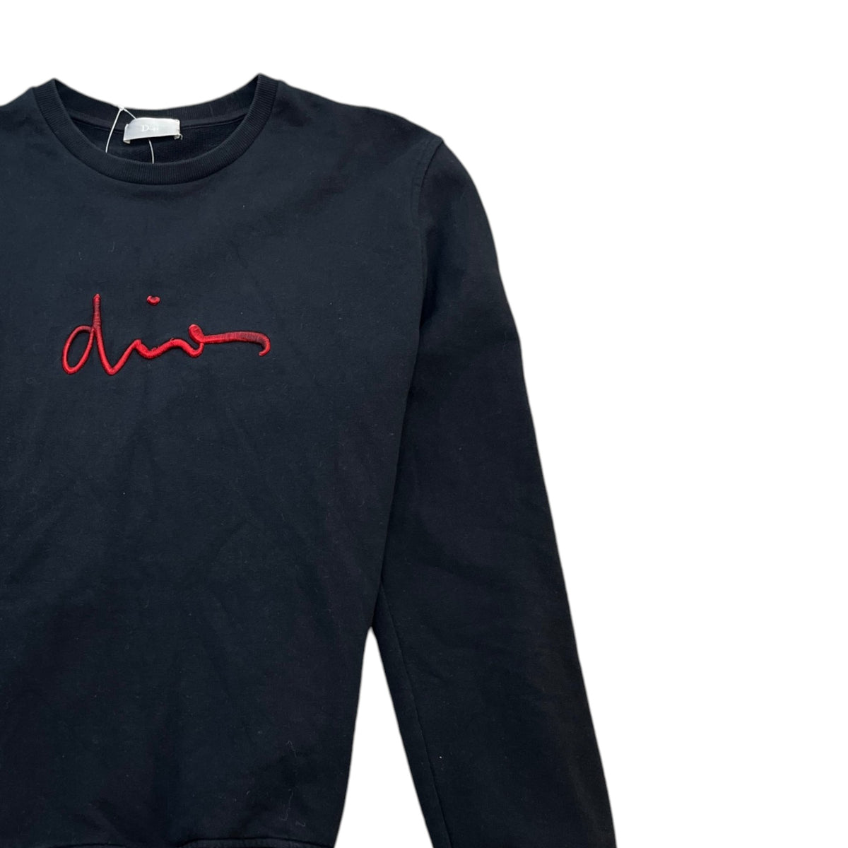 Men's Embroidered Logo Sweatshirt Black Size M - Photo 3